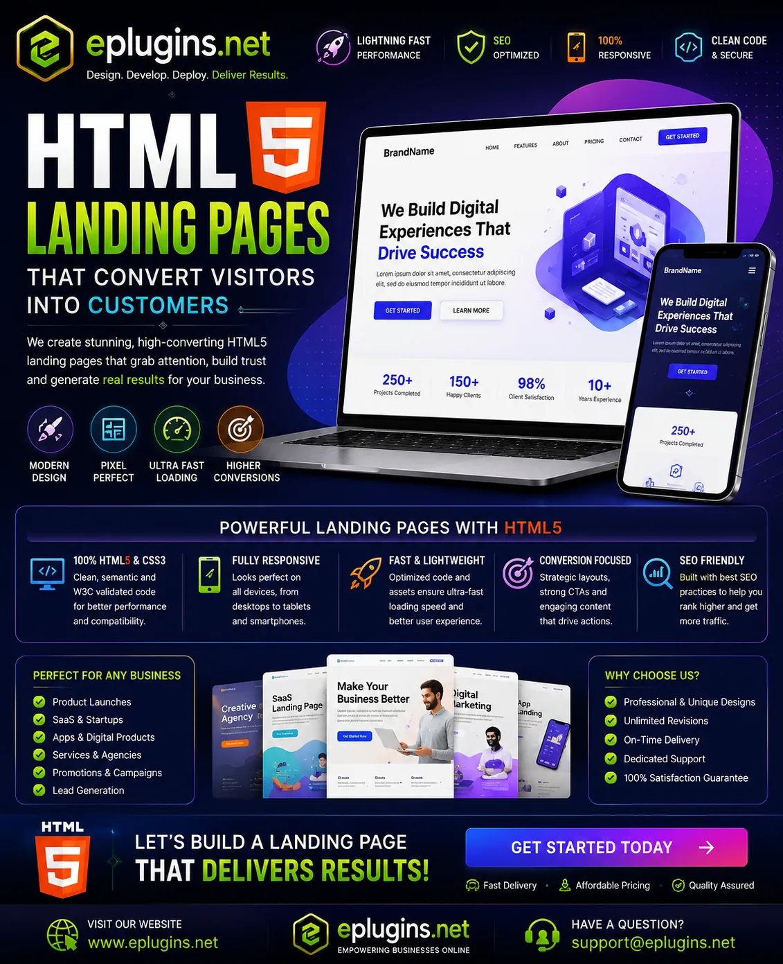 HTML5 Landing Pages